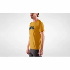 Fjallraven T-Shirt Fjällräven Homme Fjällräven Logo Ochre -Fjallraven 3 Fjallraven Logo T shirt M 87310 160 E MODEL FJR