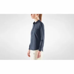 Fjallraven Chemise Fjällräven Women Övik Lite Shirt LS Navy 9 Fjallraven Chemise Fjällräven Women Övik Lite Shirt LS Navy -Fjallraven 3 Ovik Lite Shirt LS W 89980 560 E MODEL FJR