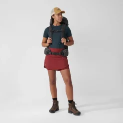Jupe Fjallraven Women Abisko Midsummer Skort Pomegranate Red -Fjallraven 4 Naamlooshdj 1