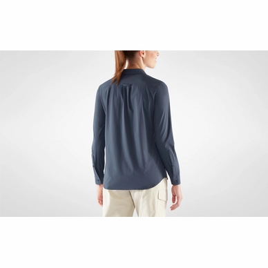 Fjallraven Chemise Fjällräven Women Övik Lite Shirt LS Navy 6 Fjallraven Chemise Fjällräven Women Övik Lite Shirt LS Navy – Image 4