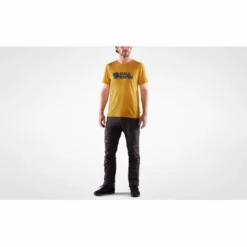 Fjallraven T-Shirt Fjällräven Homme Fjällräven Logo Ochre -Fjallraven 5 Fjallraven Logo T shirt M 87310 160 C MODEL FJR