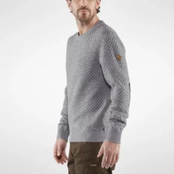 Pull Fjallraven Men Ovik Nordic Sweater Grey -Fjallraven 7 F82020 FW19 e oevik nordic sweater m fjaellraeven 21
