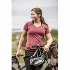 T-Shirt Fjallraven Femme Abisko Cool Pomegranate Red -Fjallraven Naamloosywrtyru 1