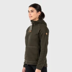 Pull Fjallraven Women Ovik Fleece Hoodie Deep Forest -Fjallraven Ovik Fleece Hoodie W 89516 662 C MODEL FJR
